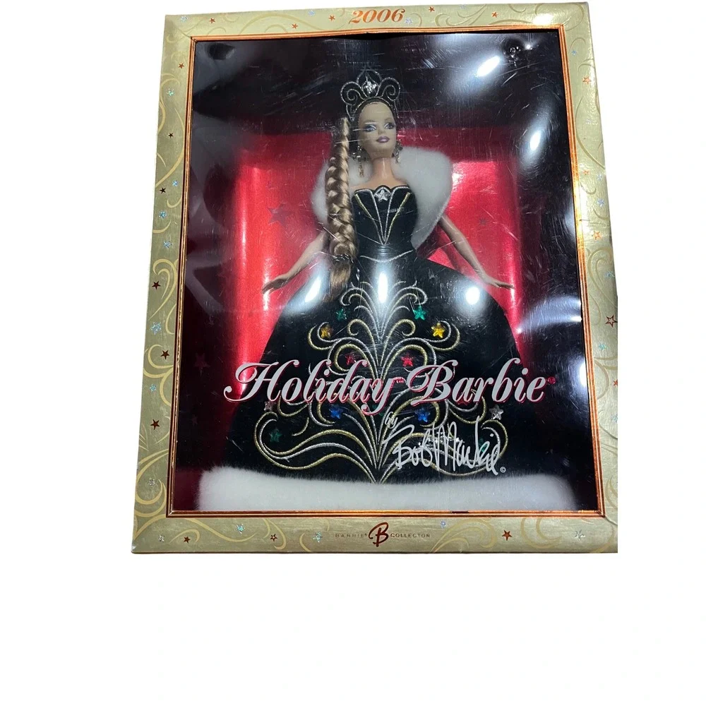 2006 Holiday Barbie Doll Black Gown Sparkle Crystal Tiara Collector‎ Edition